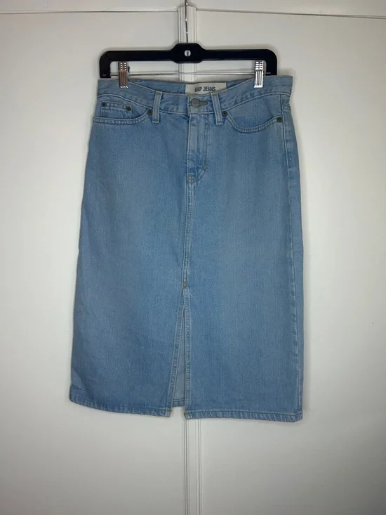 Vintage Gap Denim Midi Skirt - Y2K - Picture 2 of 6